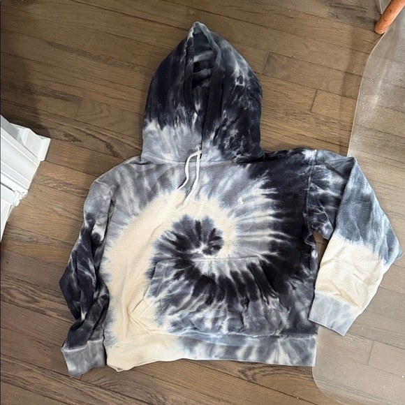 Polo Ralph Lauren Tops - Polo by Ralph Lauren Black and Gray Tie-Dye Hoodie